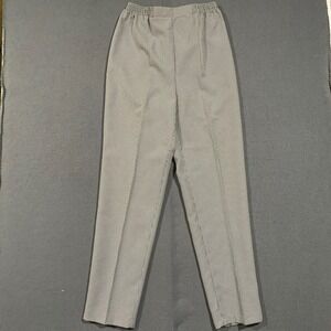 Penbrooke Lane Trousers Women M Houndstooth High Waist Elastic Dark Academia